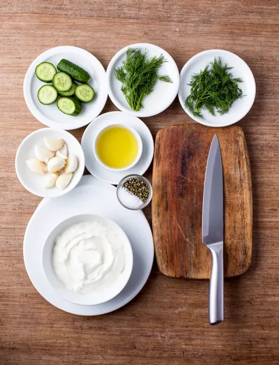 Tzatziki Cucumber Salad - ready to serve