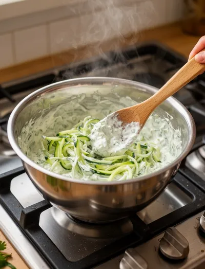 Tzatziki Cucumber Salad - cooking process