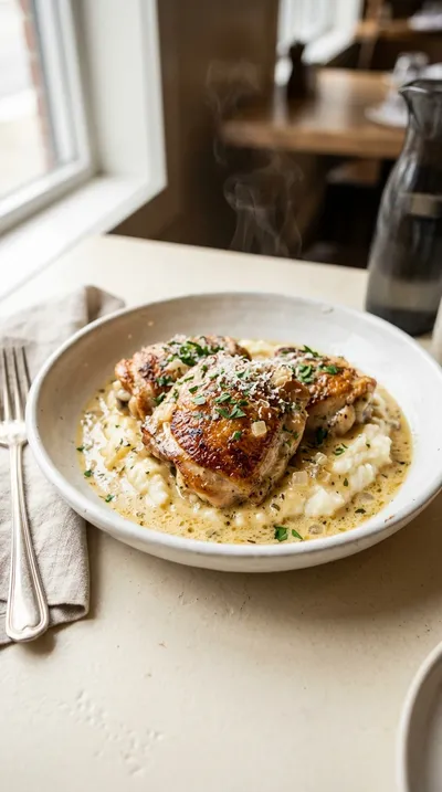 Creamy Oven Baked Chicken Thighs
