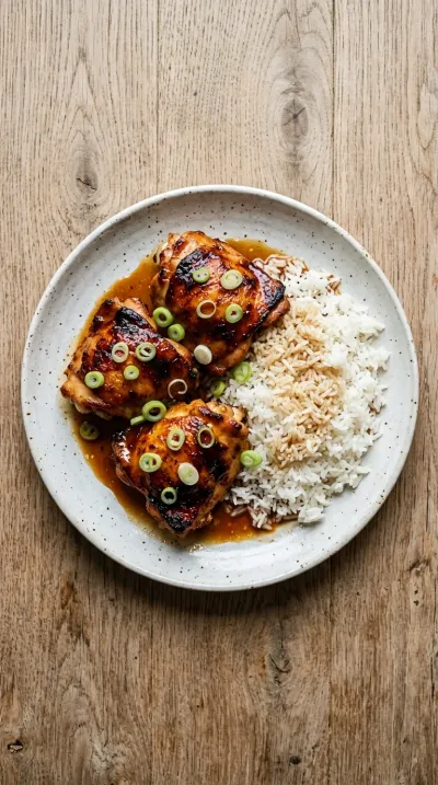 Baked Chicken Thighs in Honey Soy Sauce - cooking process