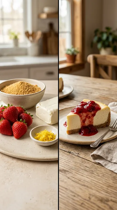 Classic Strawberry Cheesecake Recipe - ready to serve