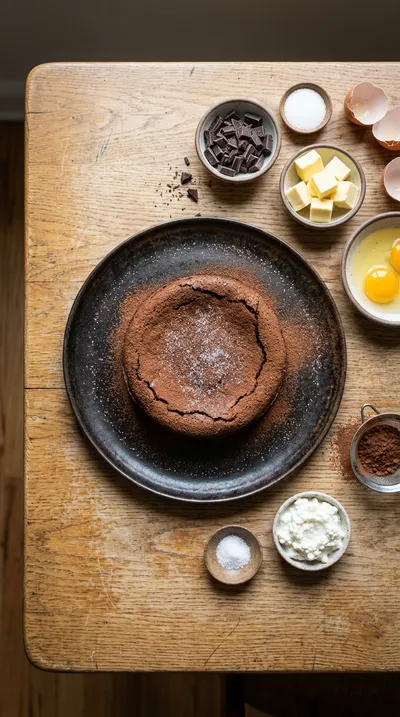 Cottage Cheese Lava Cake – Chocolate Protein Delight - cooking process