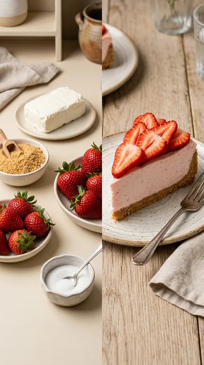 Strawberry Cheesecake Recipe – Creamy & Fruity Dessert - ready to serve