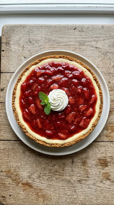 Easy Strawberry Cheesecake: Simple Creamy Dessert - cooking process