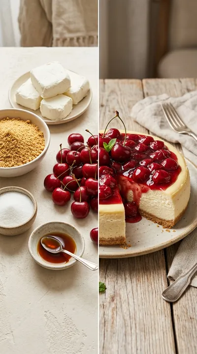 Cherry Cheesecake – Creamy & Decadent Dessert Recipe - ready to serve