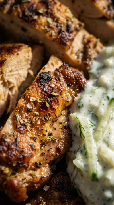 Greek Chicken Gyros with Tzatziki - ingredients preparation