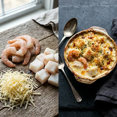 Seafood Gratin – Simple Healthy Dinner - cooking process