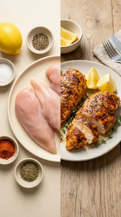 Juicy Oven Baked Chicken Breast - ready to serve