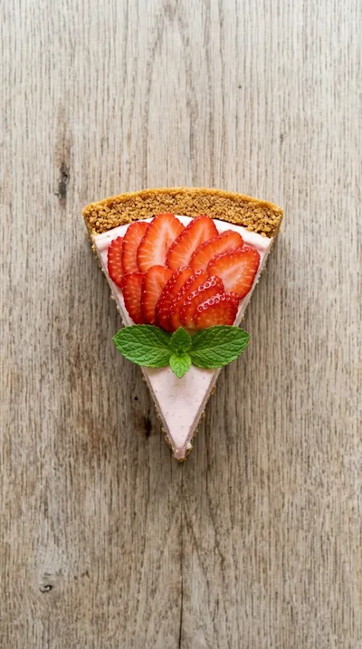 Creamy Strawberry Cheesecake - cooking process