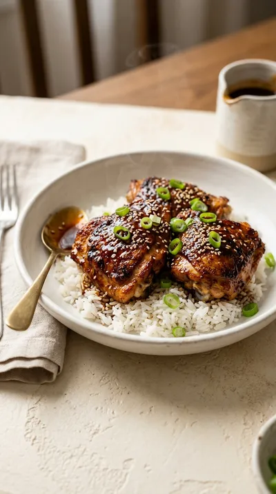 Crispy Hoisin Chicken Thighs