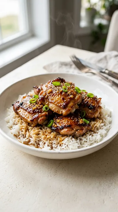 Juicy Honey Garlic Boneless Chicken Thighs