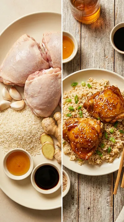Honey Garlic Chicken Thighs - ready to serve