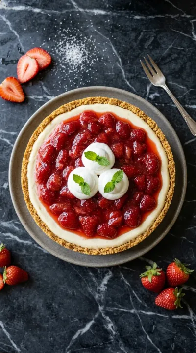 No-Bake Strawberry Cheesecake – Easy No-Bake Dessert - cooking process