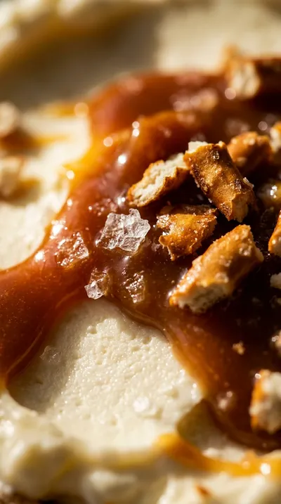 Salted Caramel Pretzel Cheesecake - ingredients preparation