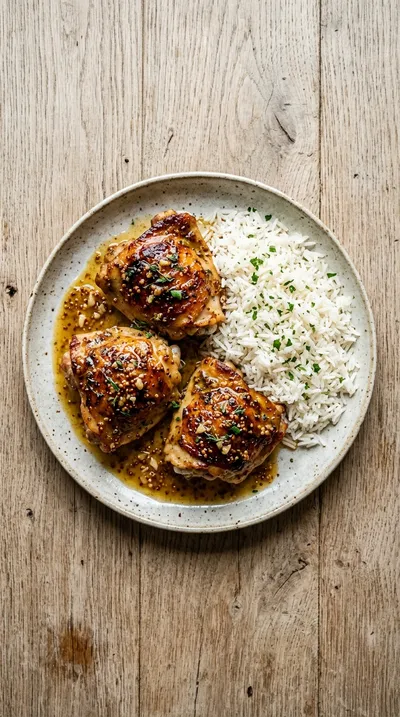 Baked Honey Mustard Chicken Thighs - ingredients preparation