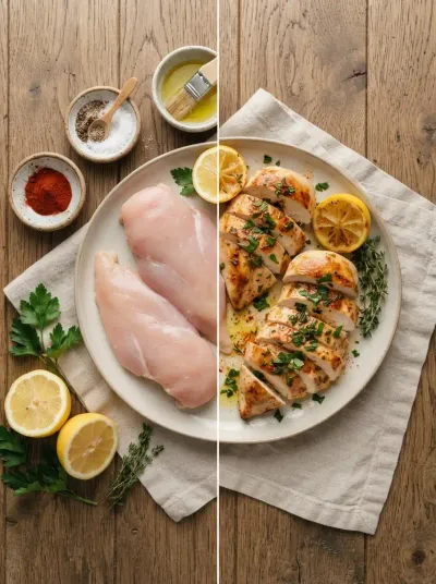 Oven Baked Chicken Breast – Easy Healthy Meal - ready to serve