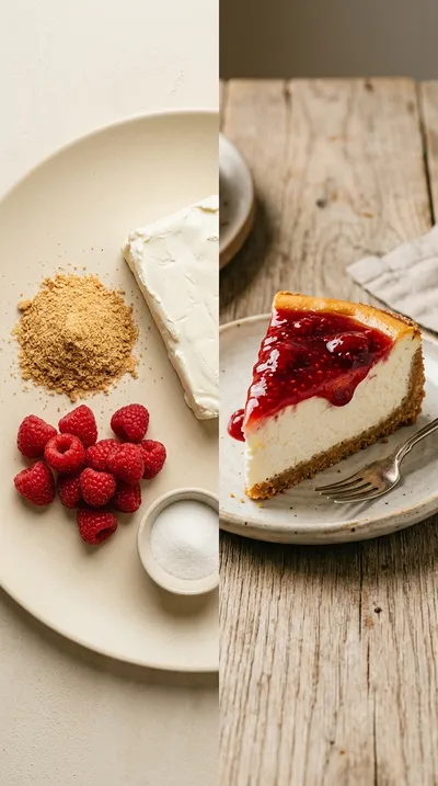 Glazed Raspberry Cheesecake – Creamy Dessert - ready to serve