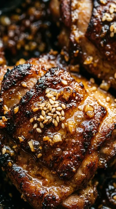 Juicy Honey Garlic Boneless Chicken Thighs - ingredients preparation