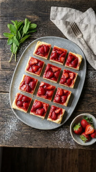 Heavenly Strawberry Shortcake Cheesecake Bars - cooking process