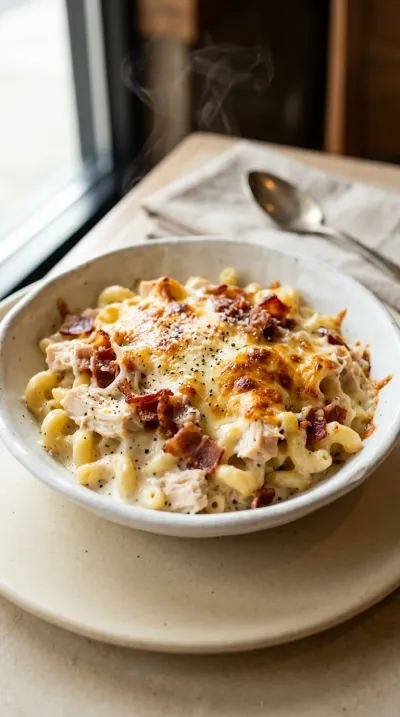Chicken Bacon Ranch Pasta Casserole