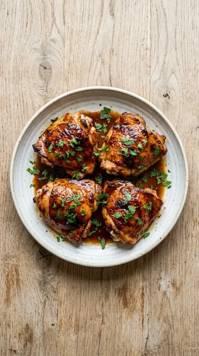 Caramelized BBQ Chicken Thighs in the Oven - cooking process