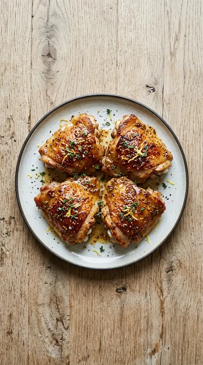 Baked Honey Mustard Chicken Thighs - ingredients preparation
