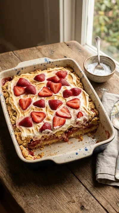 Strawberry Cheesecake Dump Cake Recipe - cooking process