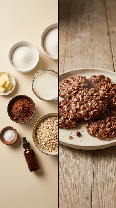 No-Bake Cookies – Quick Chocolatey Treat - ready to serve