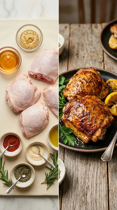 Crispy Air Fryer Chicken Thighs - ready to serve