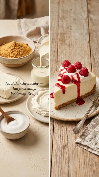 No Bake Cheesecake – Easy, Creamy, Foolproof Recipe - ready to serve