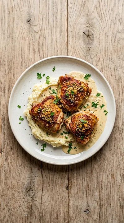 Creamy Oven Baked Chicken Thighs – Easy Warm Meal - ingredients preparation