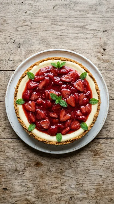 Strawberry Cream Cheese Cheesecake - cooking process
