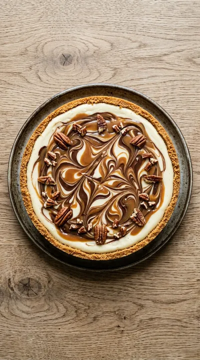 Turtle Cheesecake with Caramel and Chocolate - cooking process