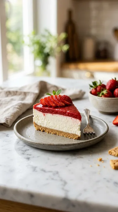 No Bake Strawberry Cheesecake Delight