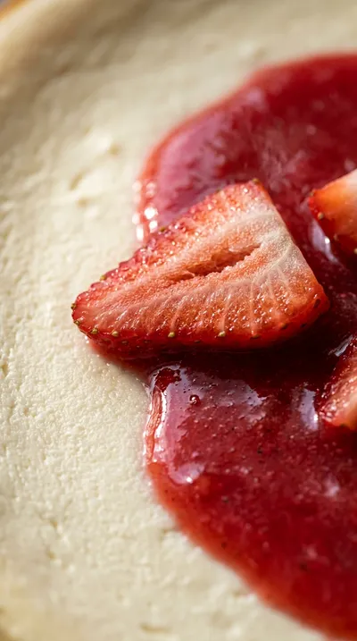 Strawberry Cheesecake with Strawberry‑Vanilla Sauce - ingredients preparation