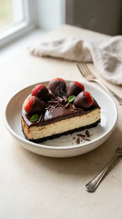 Chocolate Covered Strawberry Cheesecake