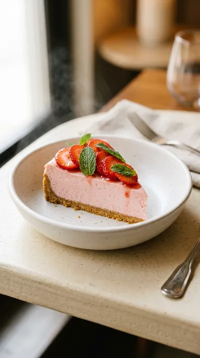 Creamy Strawberry Cheesecake