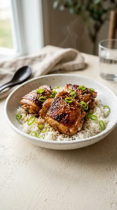 Baked Chicken Thighs in Honey Soy Sauce