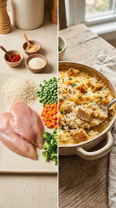No Peek Chicken Casserole – Easy Dump & Bake - ready to serve