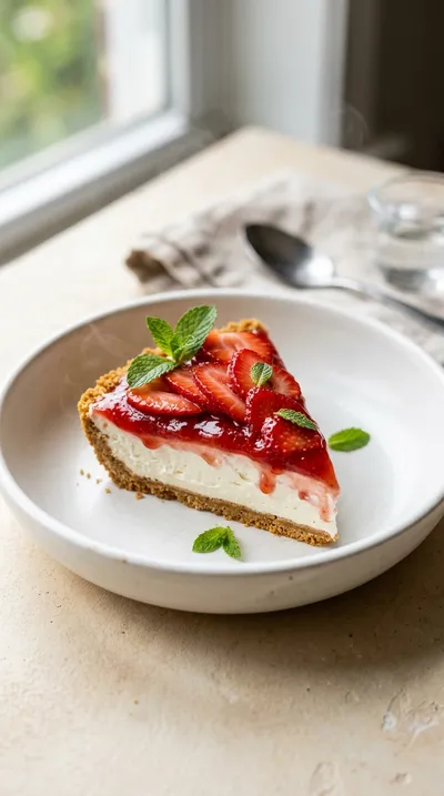 Strawberry Cream Cheese Pie – No‑Bake Easy Recipe