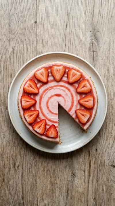 Easy Homemade Strawberry Cheesecake – Creamy And Sweet - cooking process