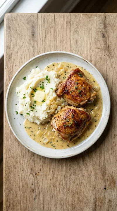 Creamy Oven Baked Chicken Thighs - ingredients preparation