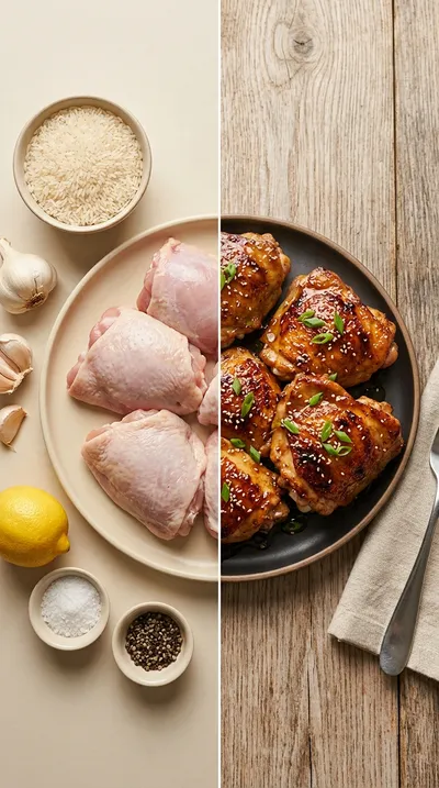 Honey Garlic Chicken Thighs – Easy Sweet & Savory Dinner - ready to serve