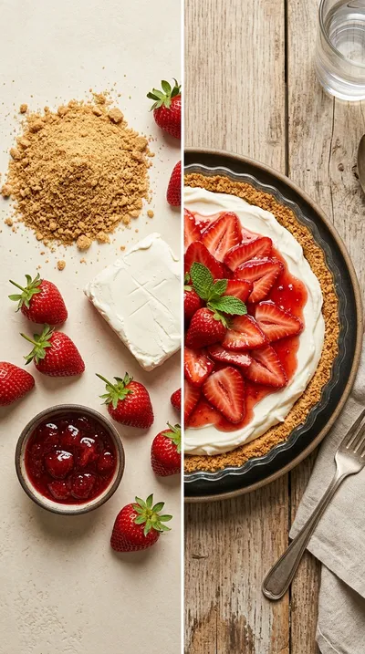 Strawberry Cream Cheese Pie – No‑Bake Easy Recipe - ready to serve