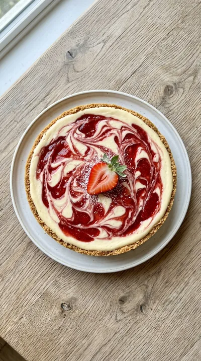 Strawberry Swirl Cheesecake – Easy No‑Bake Dessert - cooking process