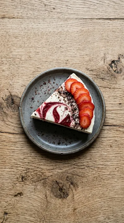 No-Bake Chocolate Strawberry Cheesecake - cooking process