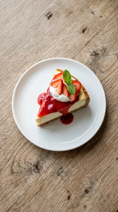 Best Strawberry Cheesecake with Whipped Cream & Sauce - cooking process
