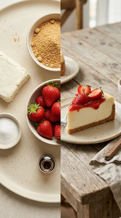 Strawberry Cheesecake Recipe - ready to serve