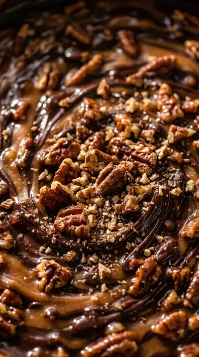 Turtle Cheesecake with Caramel and Chocolate - ingredients preparation