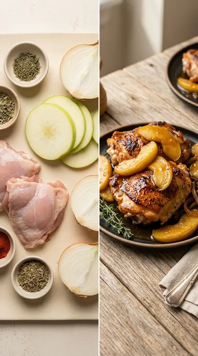 Irresistible Apple Chicken - ready to serve